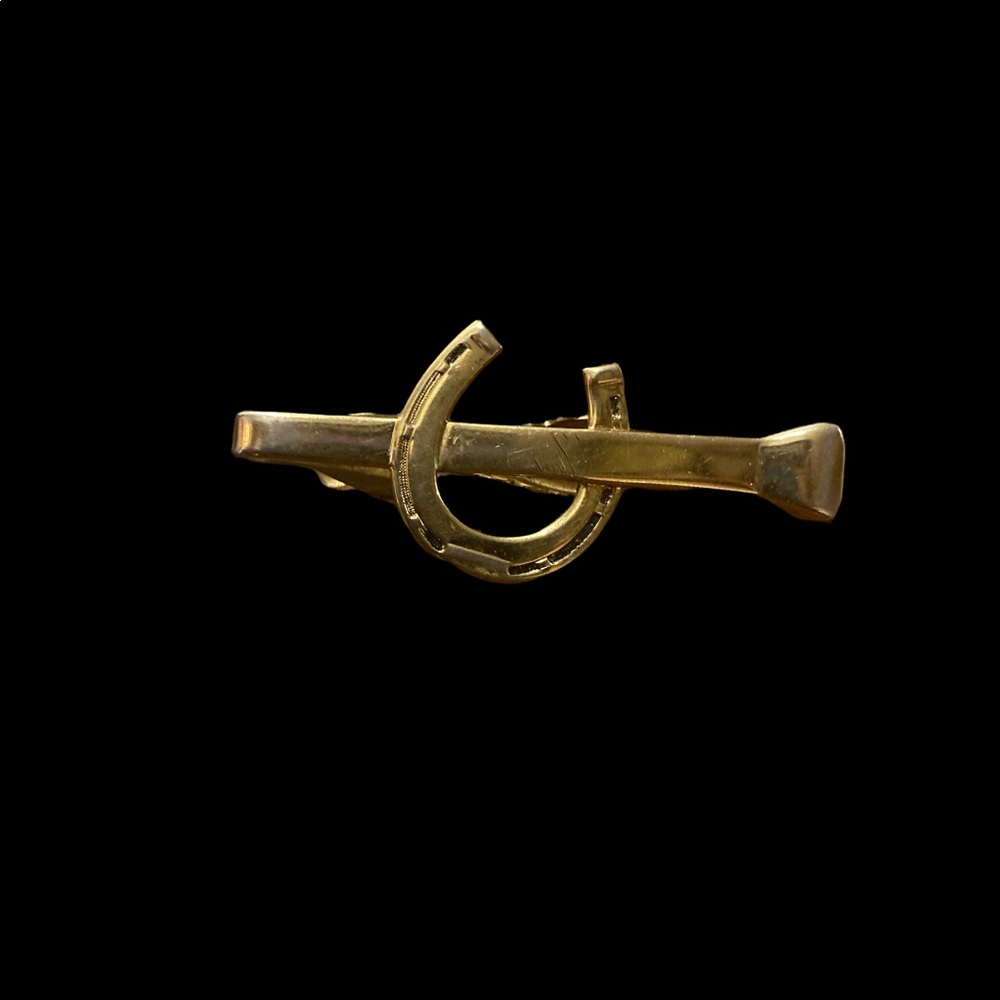 Vintage Hickory signed horseshoe tie clip 203